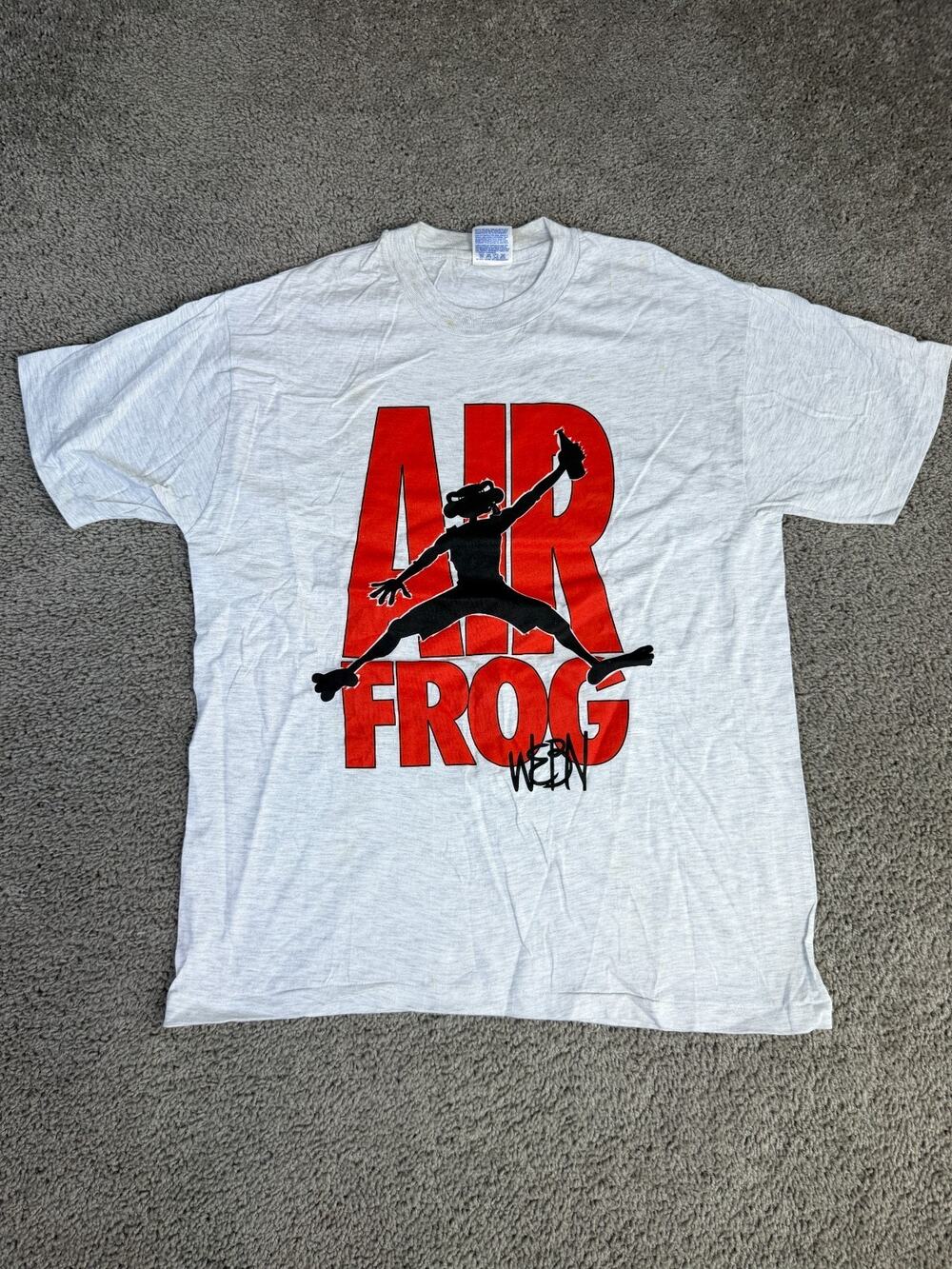 Vintage WEBN Shirt Mens L Air Frog Jordan Parody Rock Radio Station Cincinnati 2
